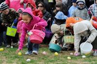 Children collecting Easter Eggs