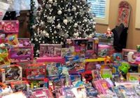 Holiday toys ready for distribution to children